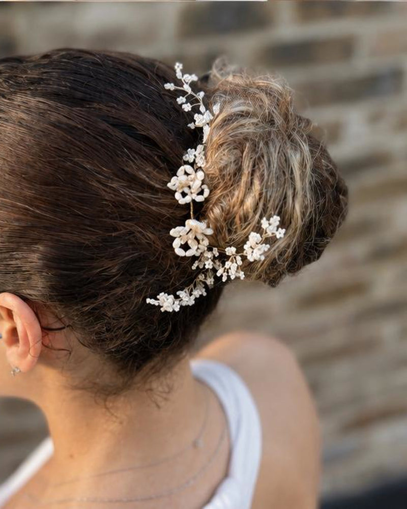 Alice Bridal Hair Vine | Handmade Freshwater Pearl & Swarovski Crystal Wedding Headpiece