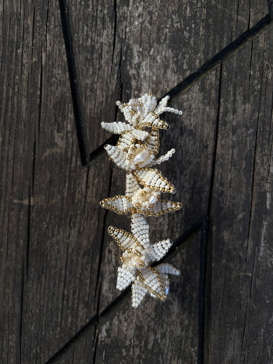 Adeline Bridal Hair Vine | Handmade Freshwater Pearl & Flower Wedding Headpiece
