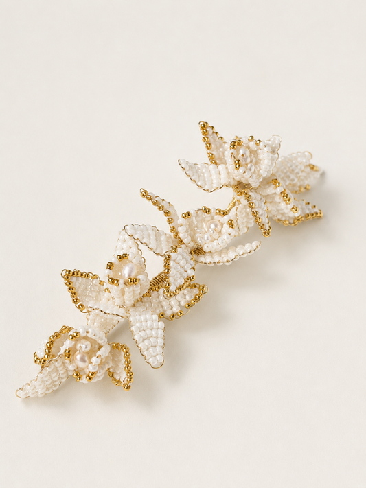 Adeline Bridal Hair Vine | Handmade Freshwater Pearl & Flower Wedding Headpiece