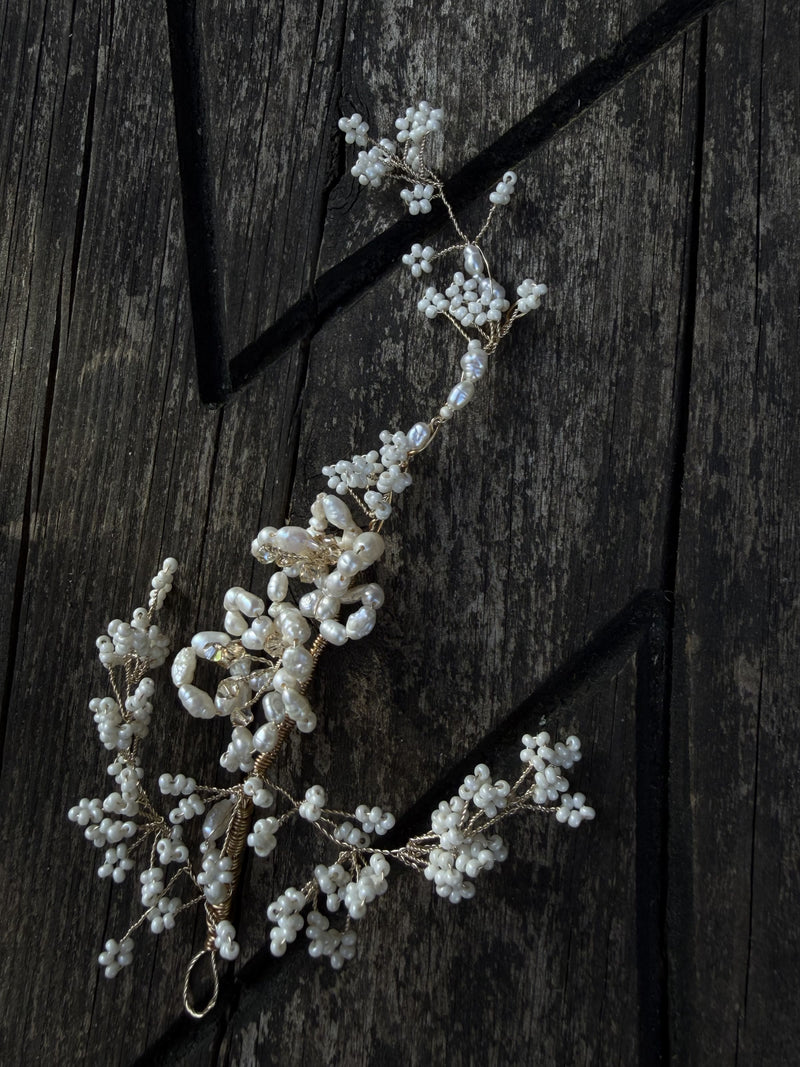Alice Bridal Hair Vine | Handmade Freshwater Pearl & Swarovski Crystal Wedding Headpiece