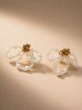 Iris Bridal Drop Earrings | Handmade Glass Bead Wedding Earrings
